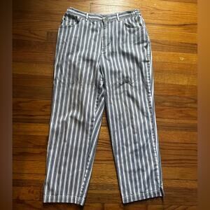 Vintage Ralph Lauren Jeans Co Striped Straight Leg Denim Size 12 Y2K Chic